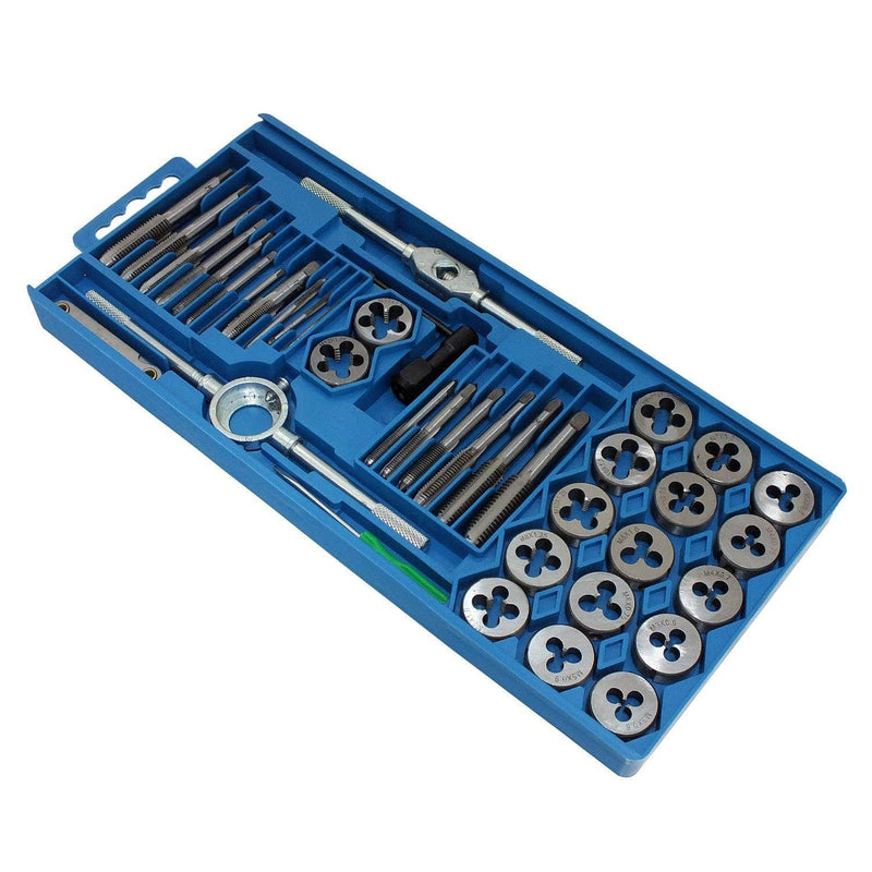 Voche Metric Tap Die Set Cuts M3-M12 Bolts Wrench + Storage Case Voche Pro 40Pc