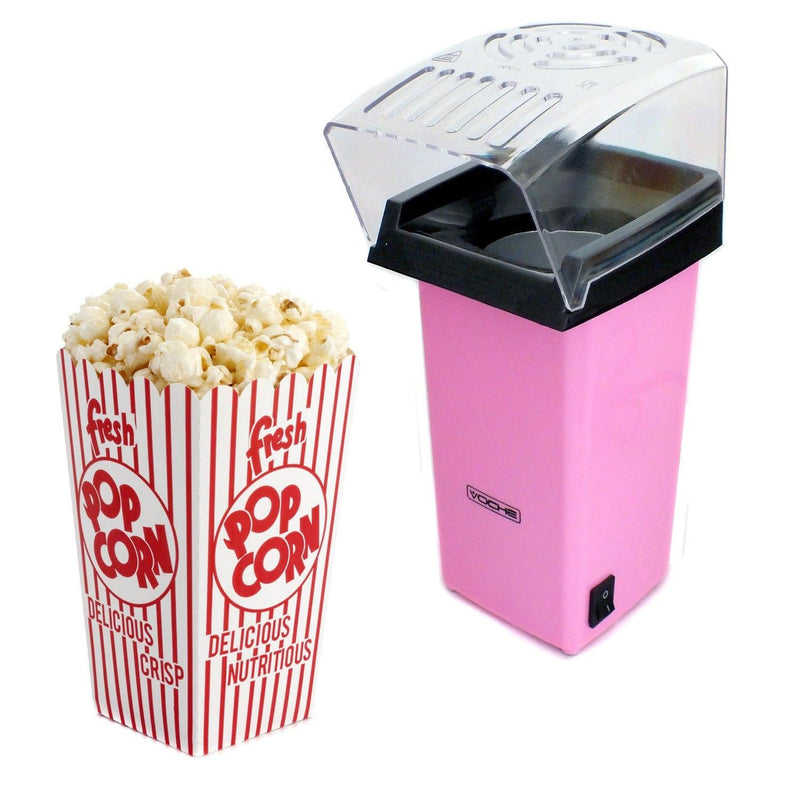 Voche Popcorn Makers VOCHE® PINK ELECTRIC POPCORN MAKER HOT AIR POPPER HOME POP CORN MAKING MACHINE