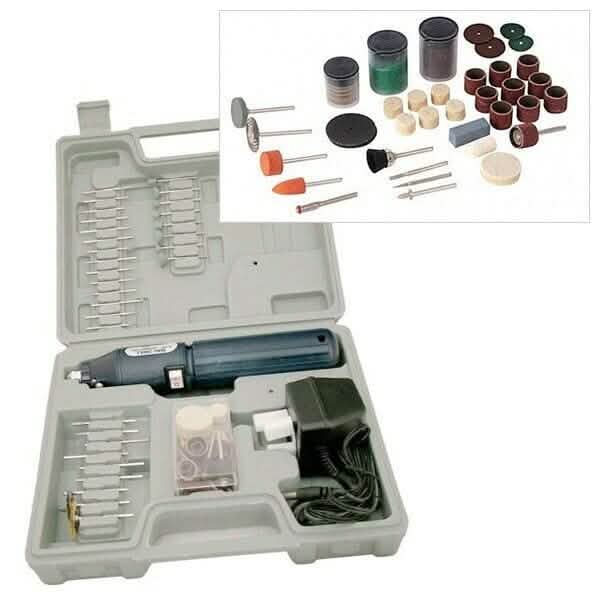 Voche Portable Power Tools 205Pce Cordless Dremel Type Mini Rotary Hobby Drill Tool With Case + Accessories