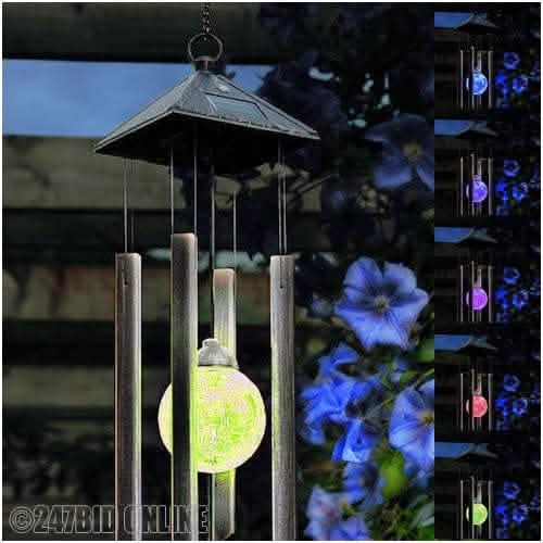 Voche solar lights Hanging Wind Chimes Solar Colour Changing Led Light Garden - Voche