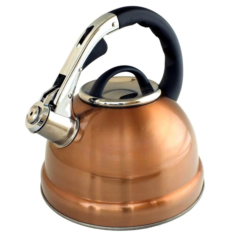 Voche® Stovetop Whistling Kettle Voche 3.5L Whistling Stovetop Kettle Stainless Steel with Stylish Copper Finish for Electric, Induction and Gas Hobs