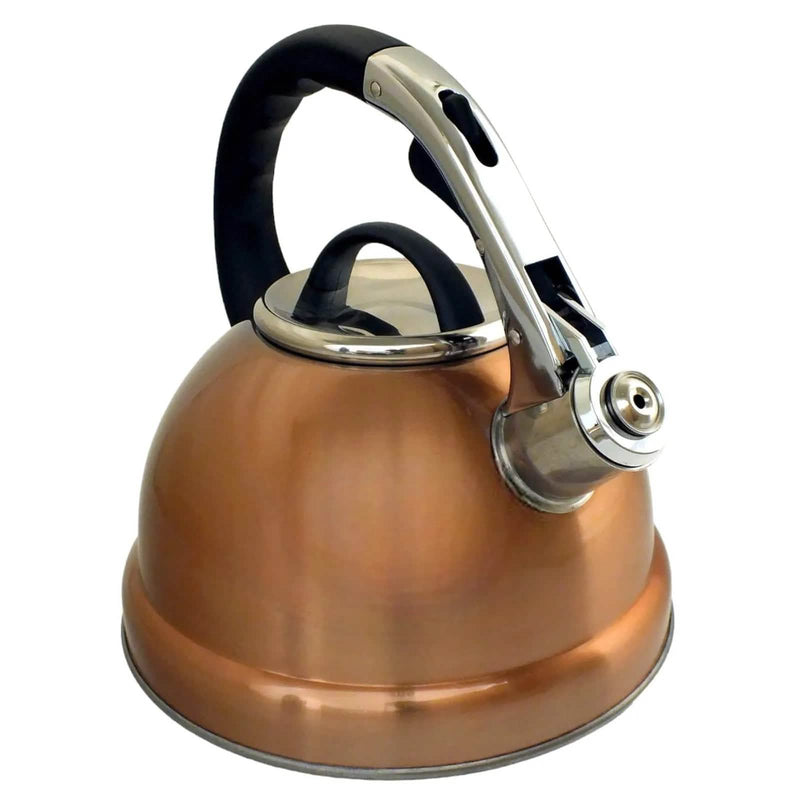 Voche® Stovetop Whistling Kettle Voche 3.5L Whistling Stovetop Kettle Stainless Steel with Stylish Copper Finish for Electric, Induction and Gas Hobs