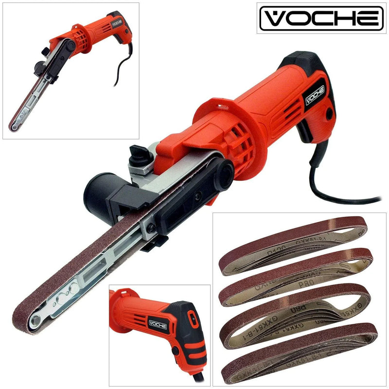 Voche-Tooltime VOCHE® 260W 13mm POWER BELT FINGER FILE SANDER & 23 ASSORTED GRIT SANDING BELTS