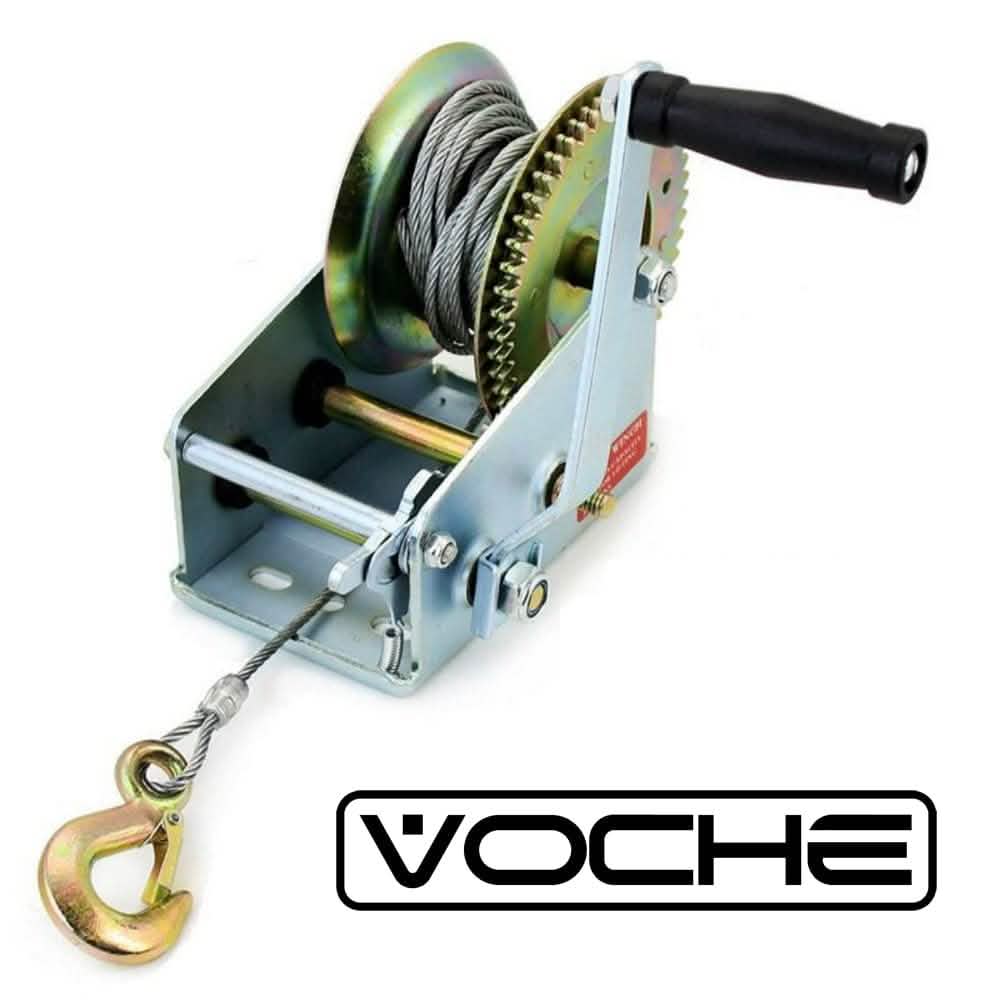 Voche Voche® 1200Lb Manual Hand Powered Winch Boat Marine Car Trailer With 20M Cable
