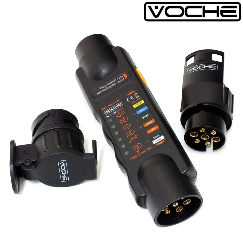 Voche VOCHE® 12V 7PIN TRAILER LIGHTS WIRING CIRCUIT PLUG & SOCKET TESTER 13PIN ADAPTER