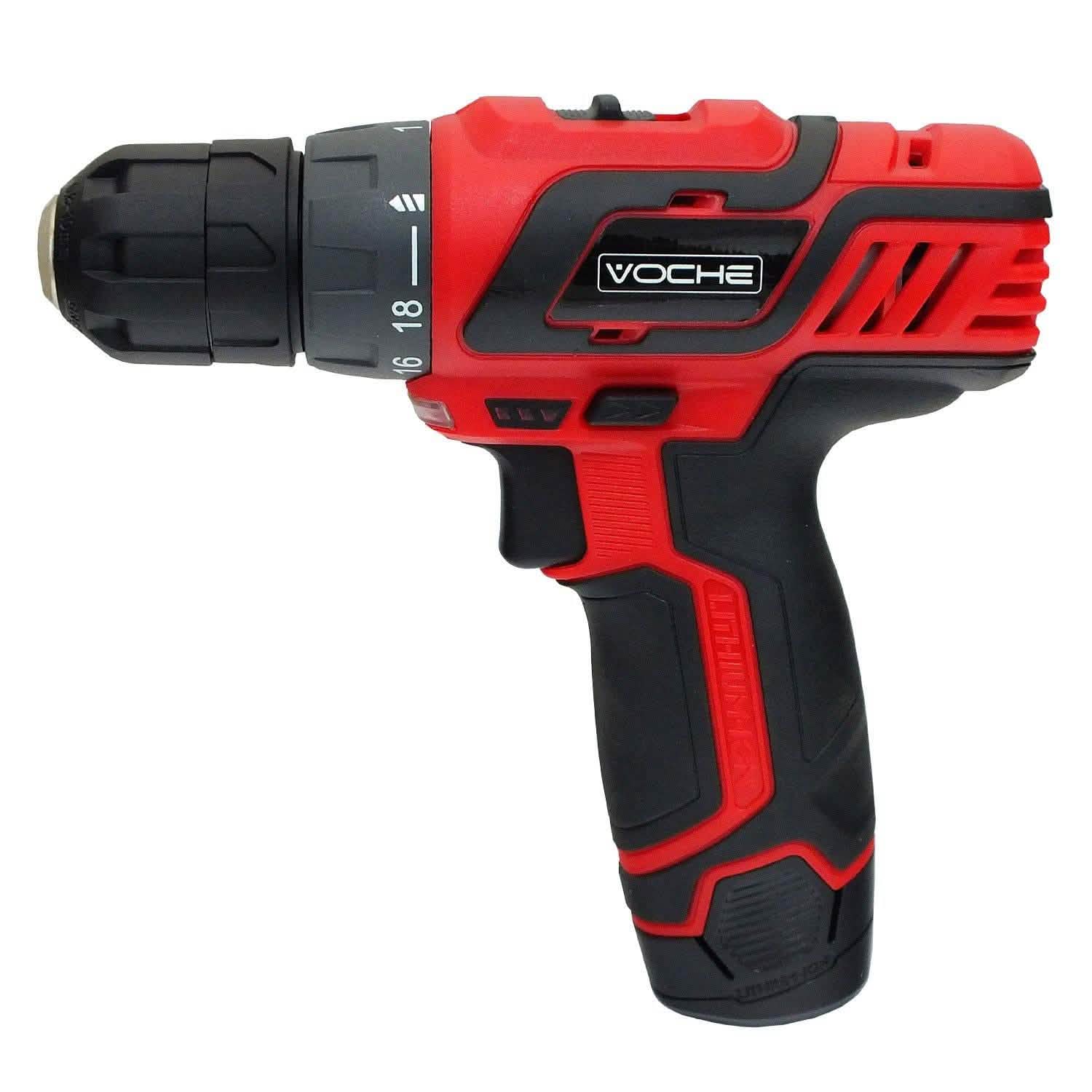 Voche Voche® 12V Li-Ion Rechargeable Cordless Drill Driver Fast Charger +253Pc Bit Set