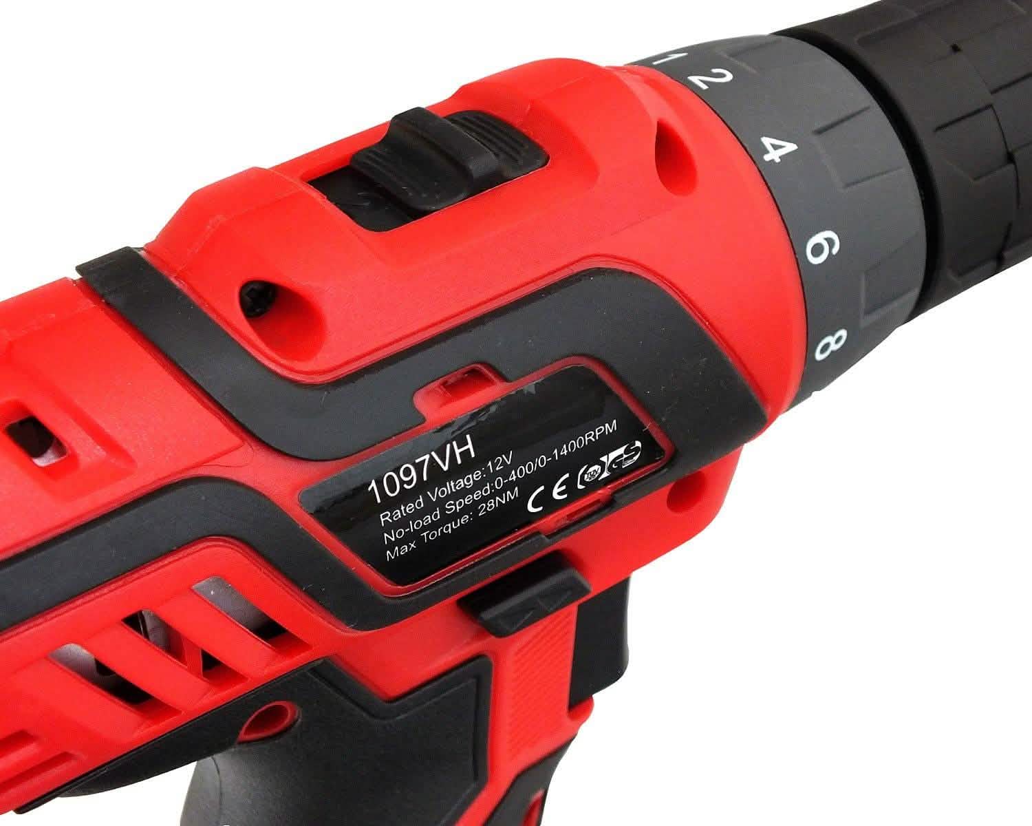 Voche Voche® 12V Li-Ion Rechargeable Cordless Drill Driver Fast Charger +253Pc Bit Set