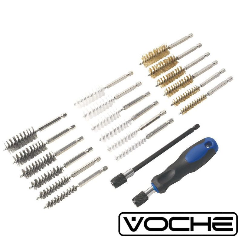 Voche Voche® 20 Part 1/4" Hex Twist Wire Brush Part Cleaning Rust Cleaner Car Wheel