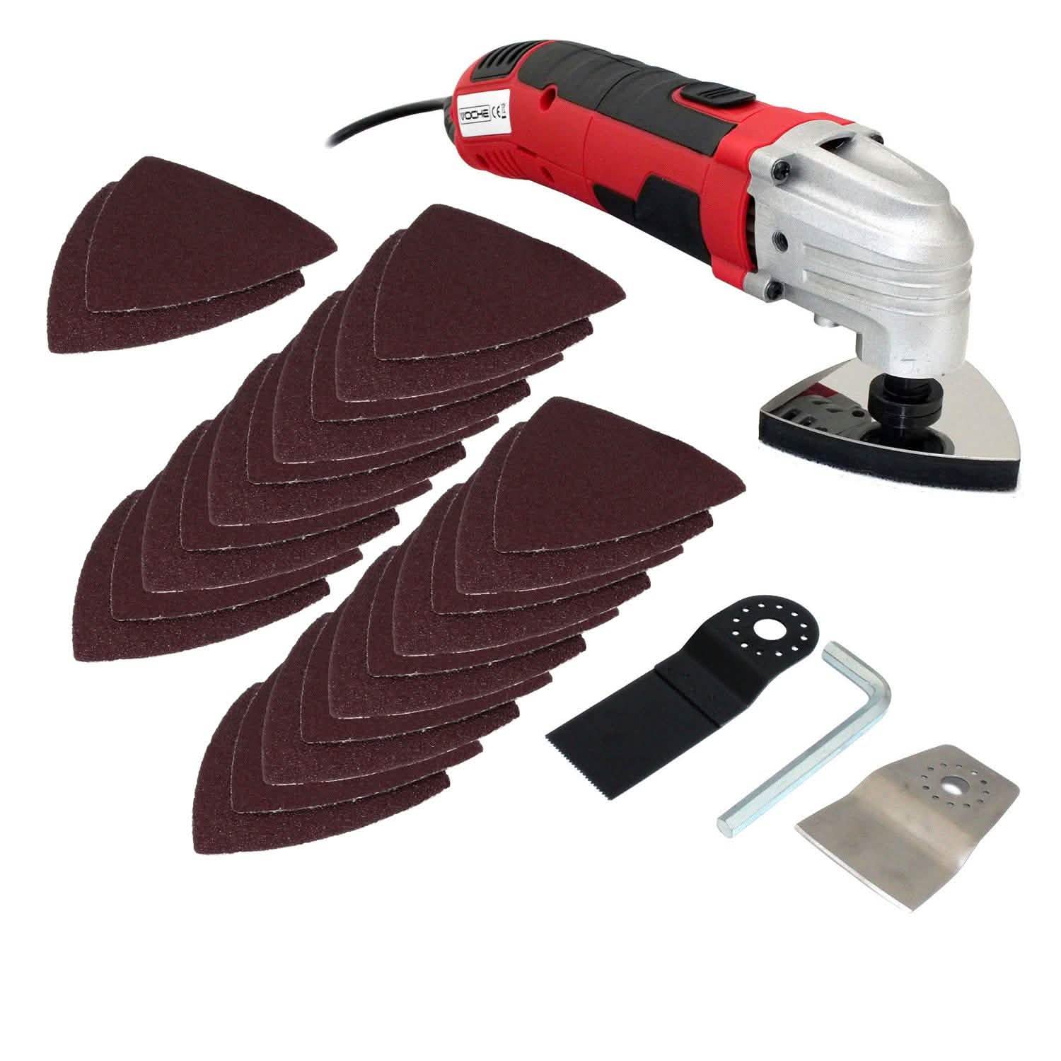 Voche Voche 300W Multi Function Oscillating Detail Sander Cutter Scraper + 25 Access