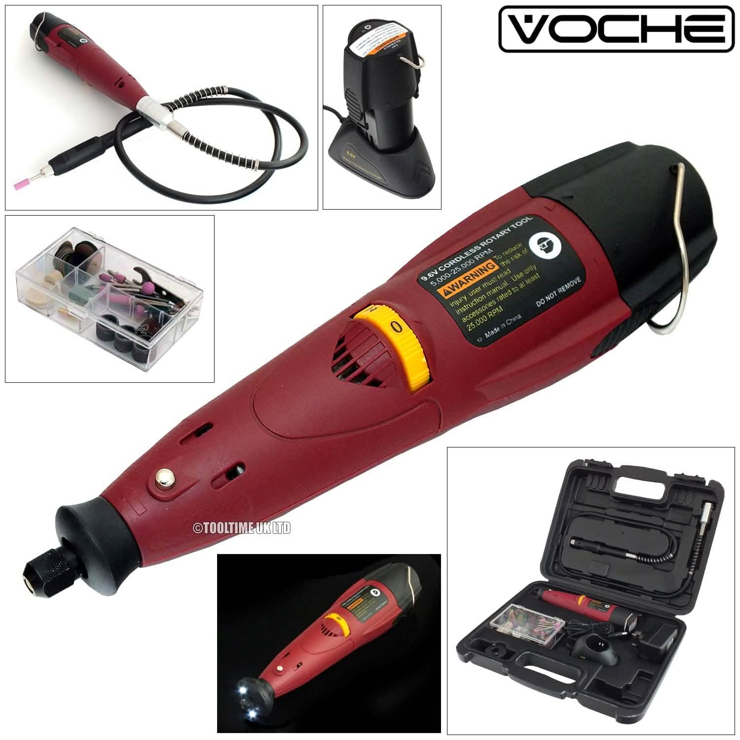 Voche Voche 70Pc Cordless Rechargeable Multi-Speed Mini Rotary Drill + Flexi  + Case