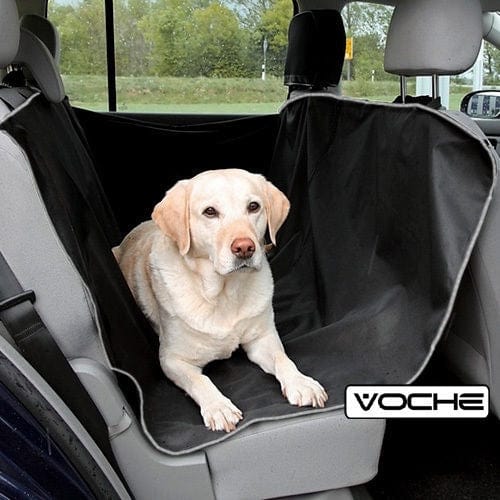 Voche Voche Black Grey 2In1 Waterproof Car Back Rear Seat Protector Boot Mat Pet Cover