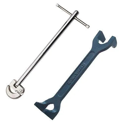 Voche Voche® Plumbers Fixed Basin Wrench & 11" Adjustable Tap Nut Spanner Bath