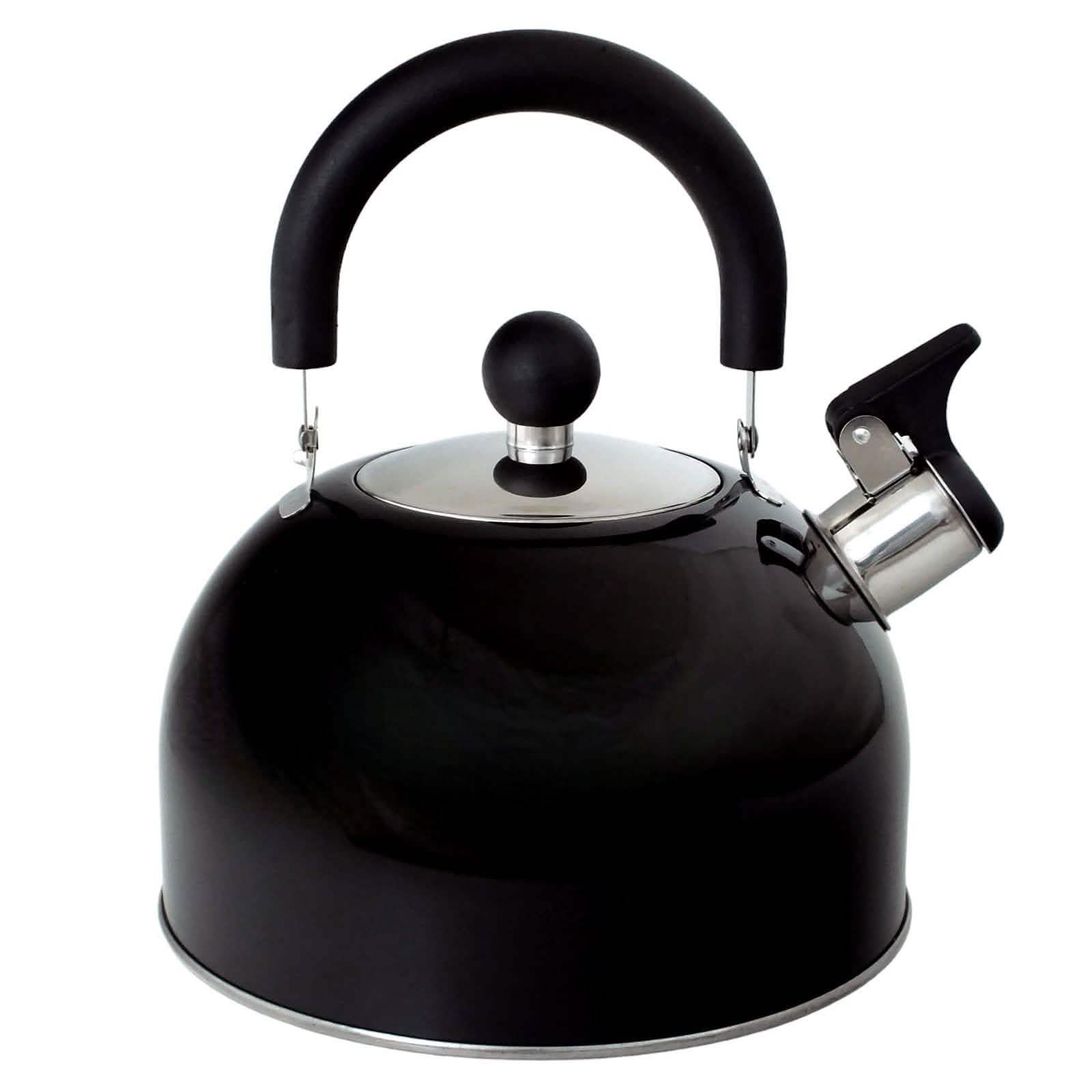 Voche Whistling Stovetop Kettle Voche 2.5L Black Stainless Steel Whistling Stovetop Kettle