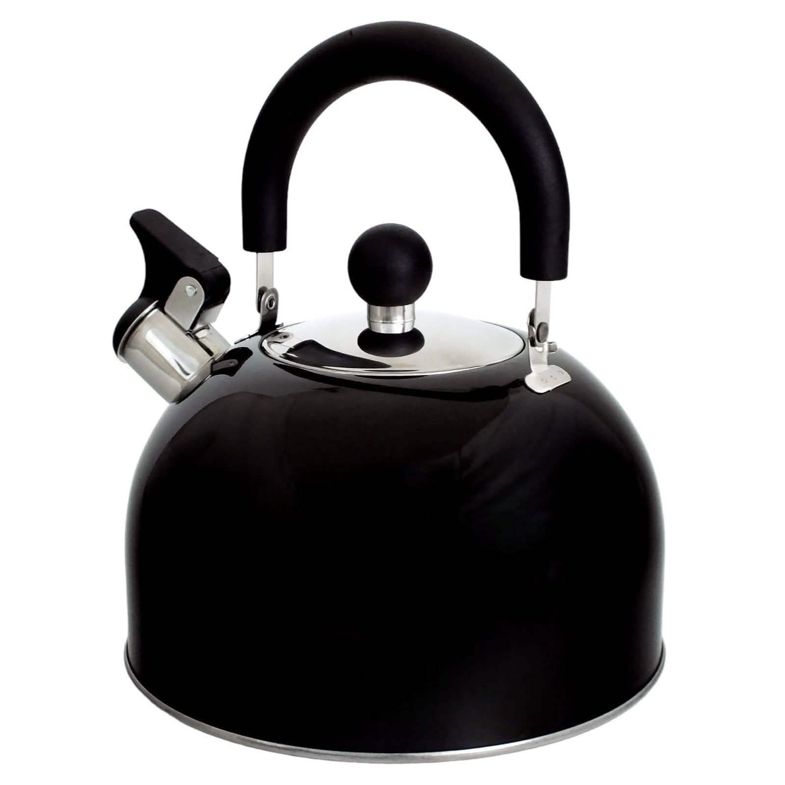 Voche Whistling Stovetop Kettle Voche 2.5L Black Stainless Steel Whistling Stovetop Kettle