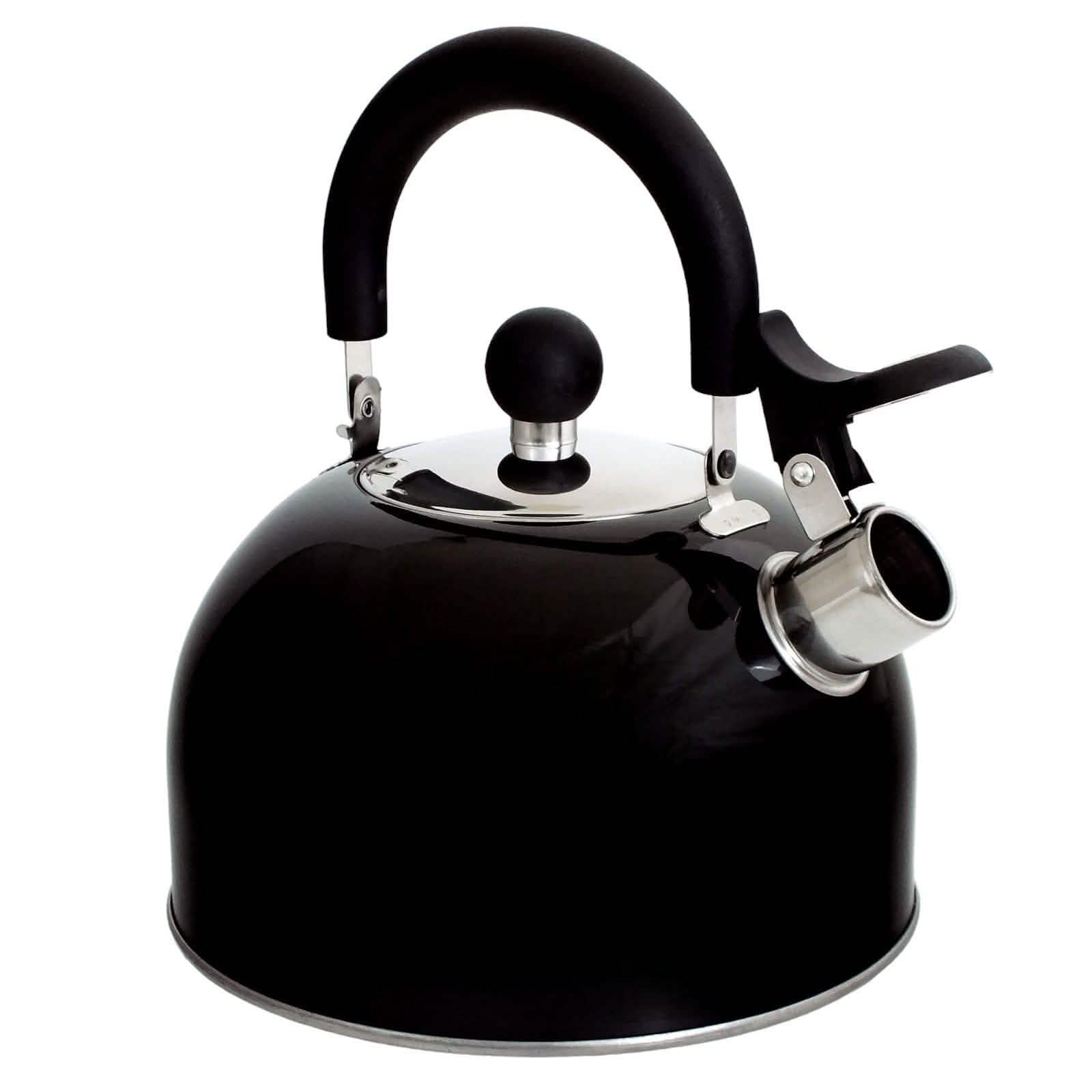 Voche Whistling Stovetop Kettle Voche 2.5L Black Stainless Steel Whistling Stovetop Kettle