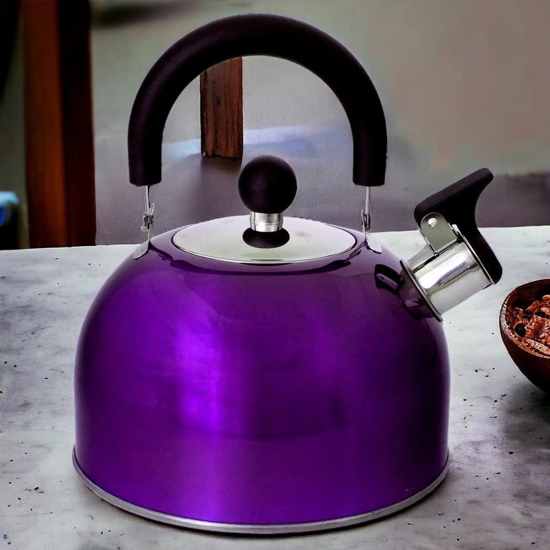 Voche Whistling Stovetop Kettle Voche 2.5L Metallic Purple Stainless Steel Whistling Stovetop Kettle