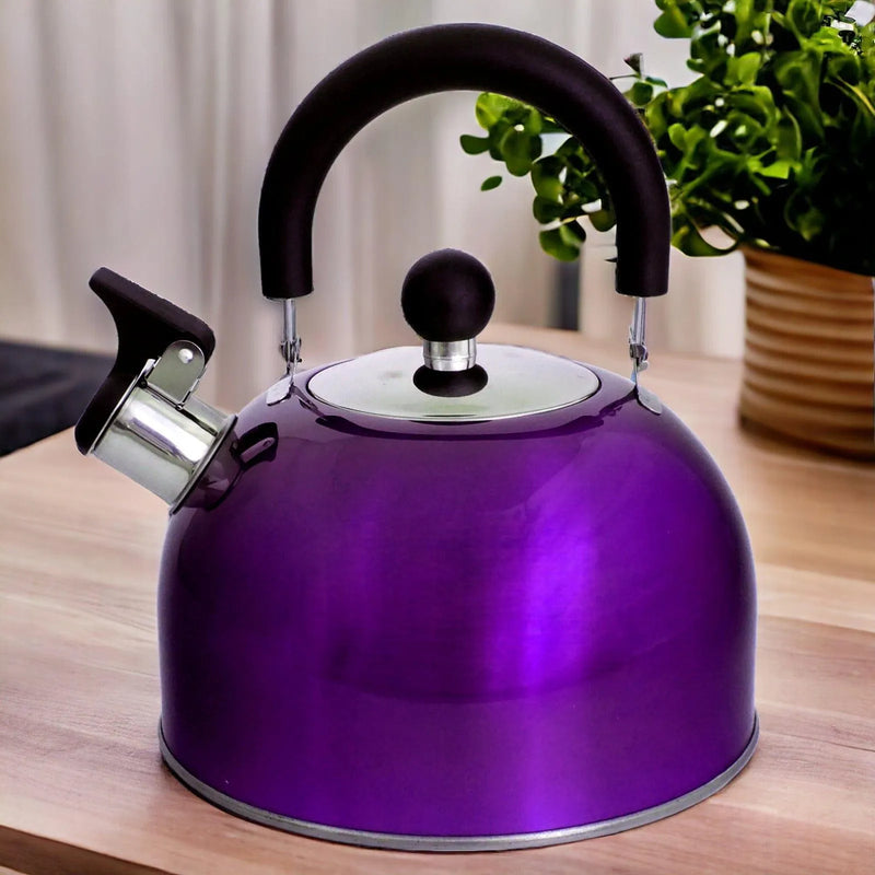 Voche Whistling Stovetop Kettle Voche 2.5L Metallic Purple Stainless Steel Whistling Stovetop Kettle