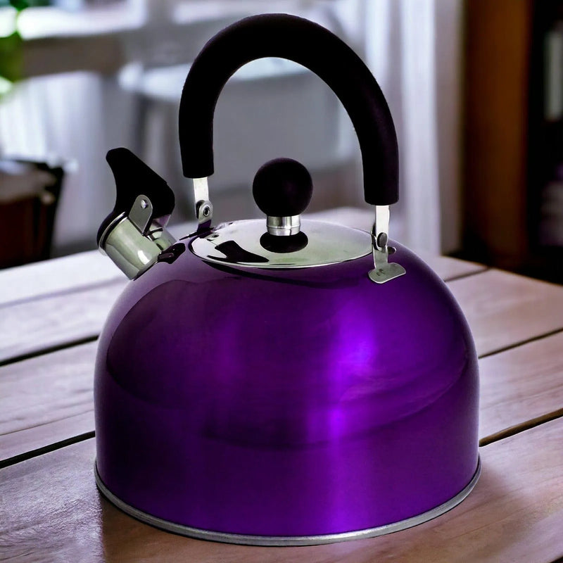 Voche Whistling Stovetop Kettle Voche 2.5L Metallic Purple Stainless Steel Whistling Stovetop Kettle