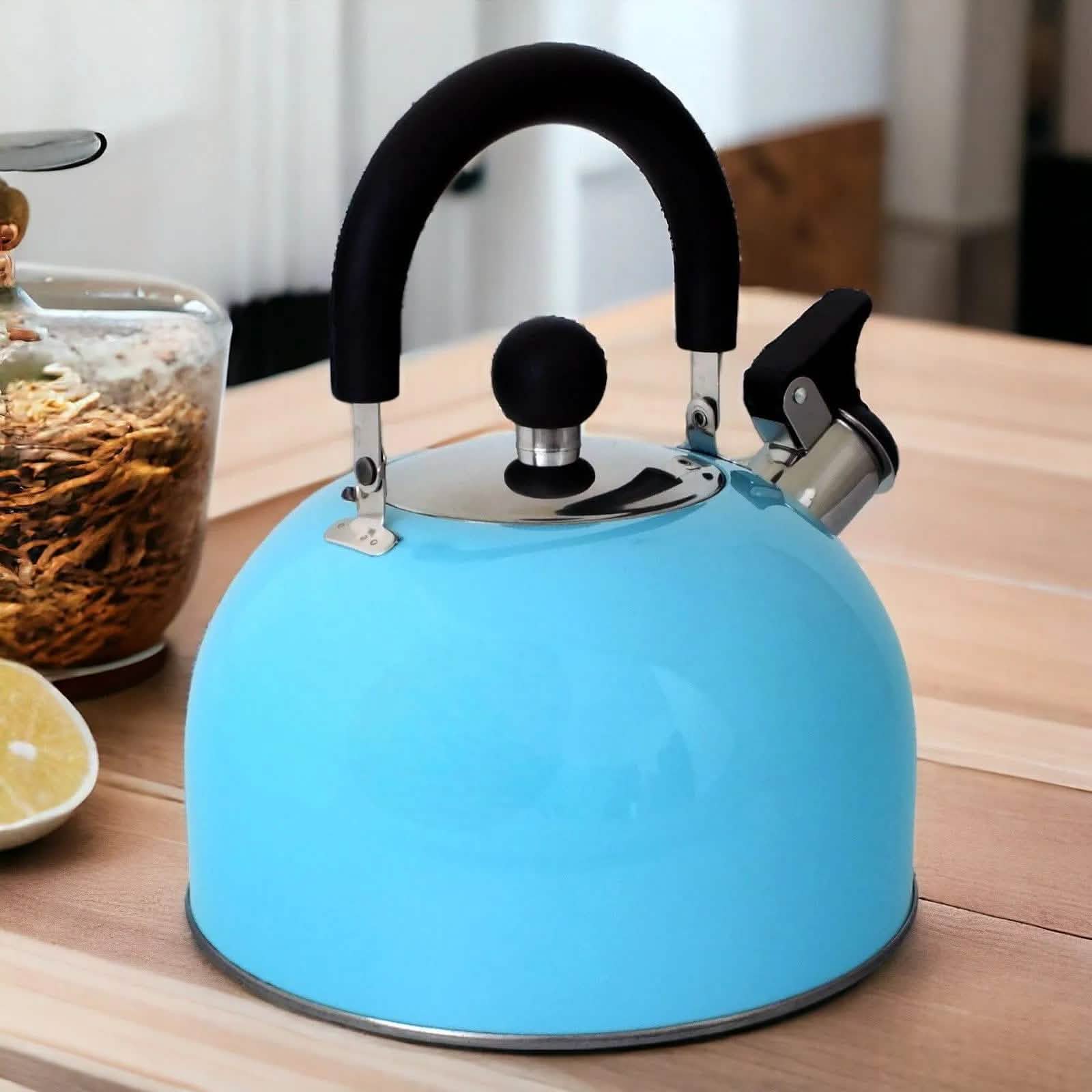 Voche Whistling Stovetop Kettle Voche 2.5L Sky Blue Stainless Steel Whistling Stovetop Kettle