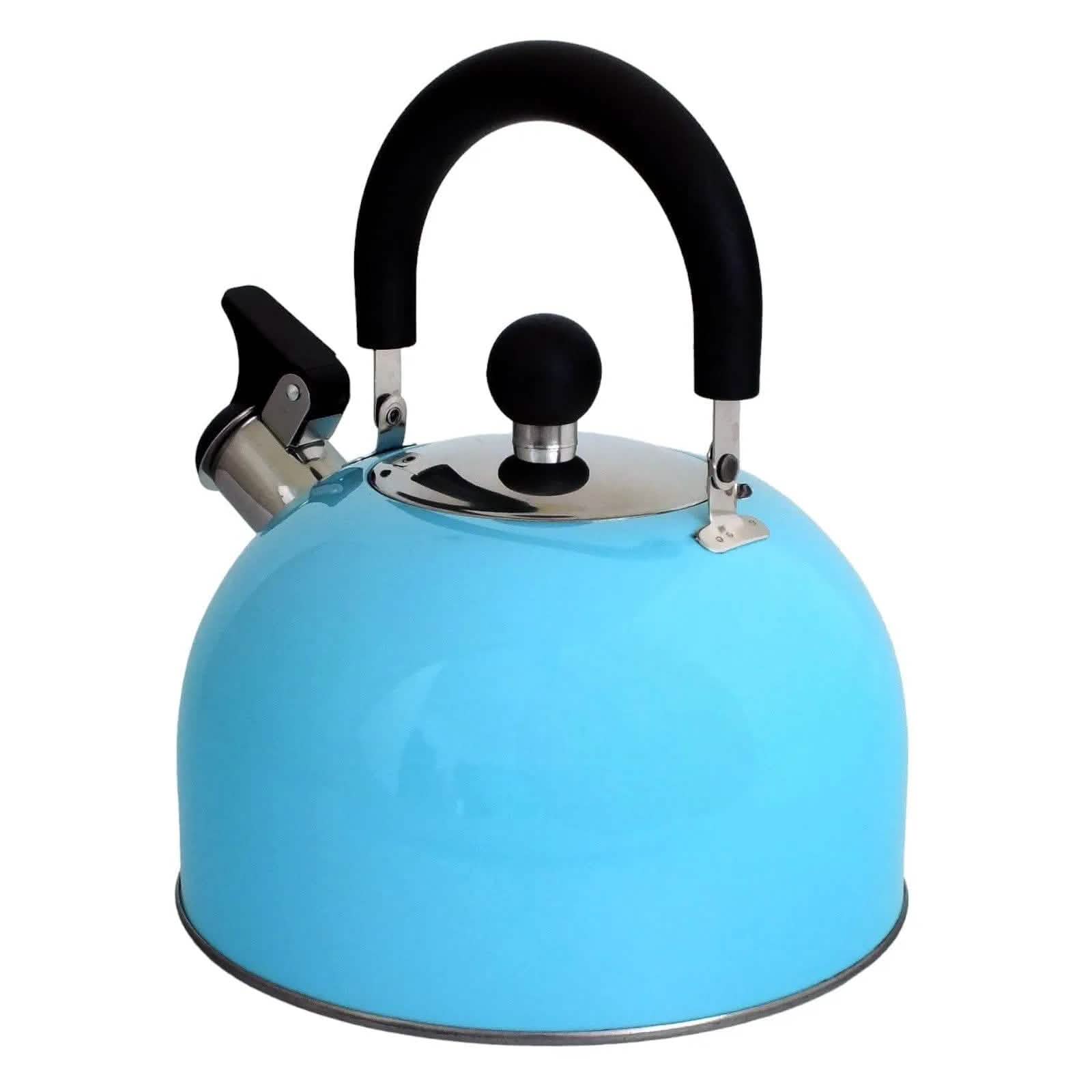 Voche Whistling Stovetop Kettle Voche 2.5L Sky Blue Stainless Steel Whistling Stovetop Kettle