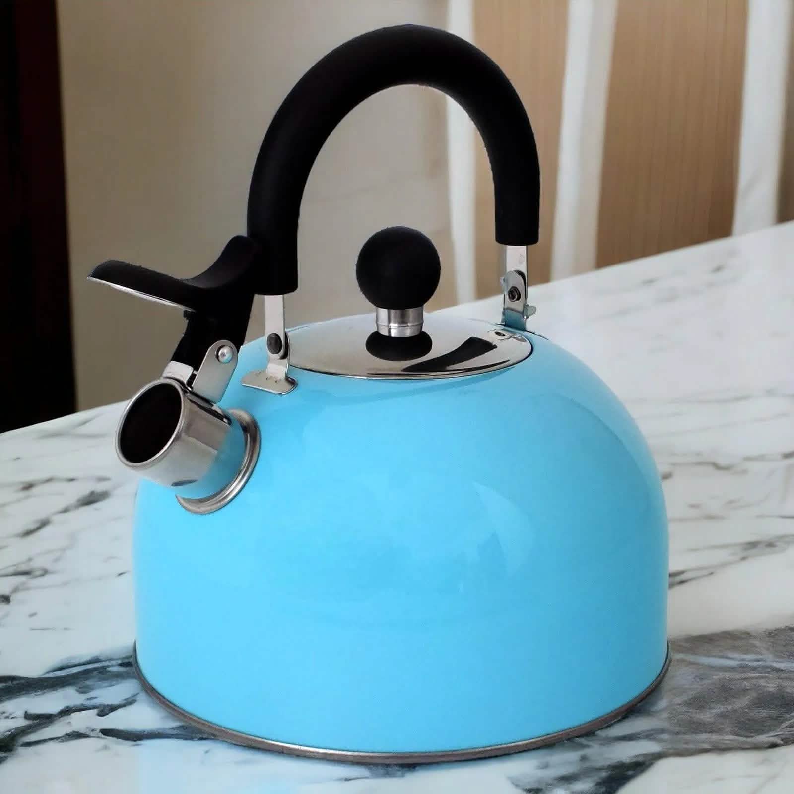 Voche Whistling Stovetop Kettle Voche 2.5L Sky Blue Stainless Steel Whistling Stovetop Kettle