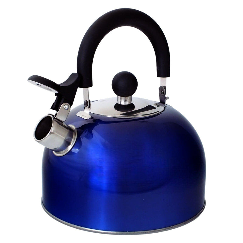 Voche Whistling Stovetop Kettle Voche 2.5ltr Stainless Steel Whistling Stovetop Kettle with Metallic Blue Finish