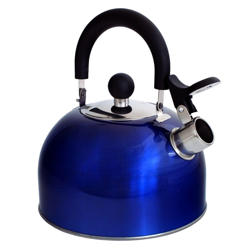 Voche Whistling Stovetop Kettle Voche 2.5ltr Stainless Steel Whistling Stovetop Kettle with Metallic Blue Finish