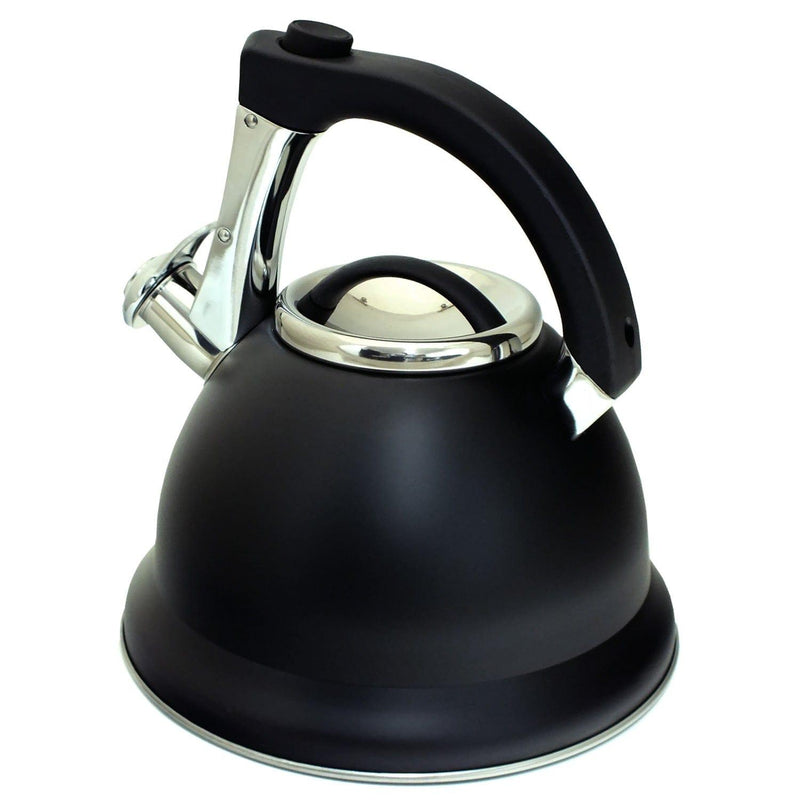 Voche Whistling Stovetop Kettle Voche® 3L Whistling Stovetop Kettle Stainless Steel Matt Black Gas Electric Hobs