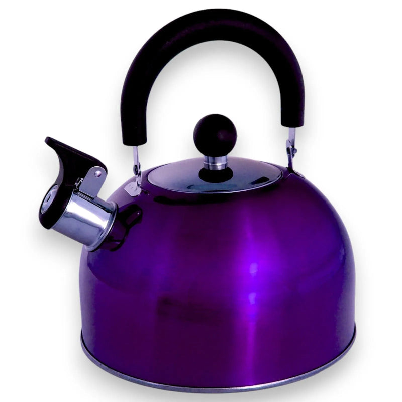 Voche Whistling Stovetop Kettle Whistling Kettle Stainless Steel Gas Electric Induction 2.5L - Choice Of Colour