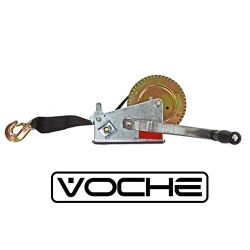 Voche Winches Voche® 2000Lb Manual Boat Marine Trailer Hand Winch + 8M Webbing Strap + Hook