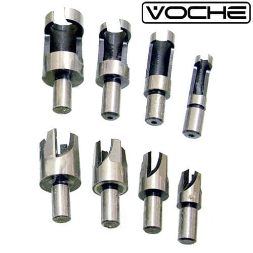 Voche Wood Plug Hole Cutter Set Dowel Maker Cutting Tools 10mm Shank Bit Voche 8pc
