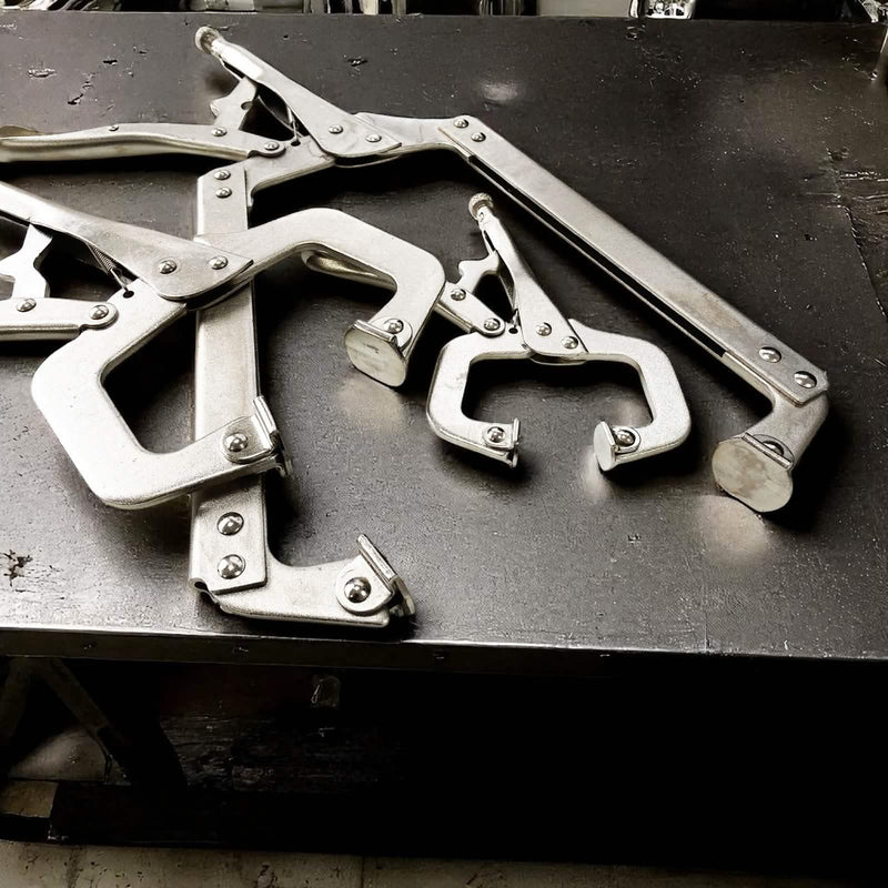 3pc Locking Welding Clamp Set | Adjustable C-Clamps 6" 11" 18" | Heavy Duty Forged Steel
