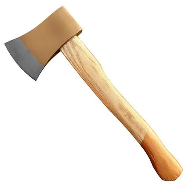 1.25lb Hand Axe Wooden Handled 14" Hatchet Log Splitter Firewood Chopper Camping - tooltime.co.uk