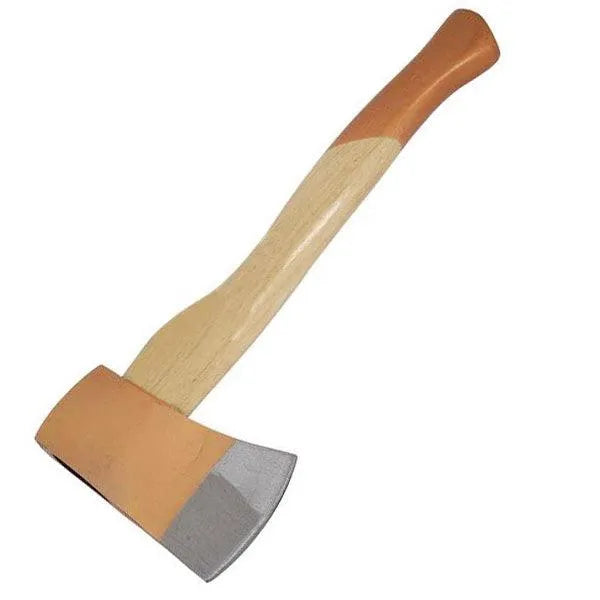 1.25lb Hand Axe Wooden Handled 14" Hatchet Log Splitter Firewood Chopper Camping - tooltime.co.uk