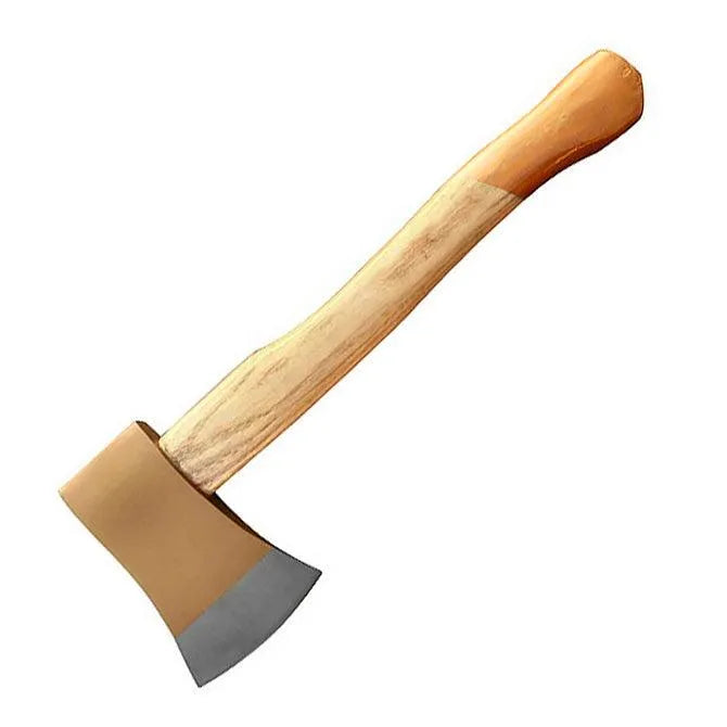 1.25lb Hand Axe Wooden Handled 14" Hatchet Log Splitter Firewood Chopper Camping - tooltime.co.uk