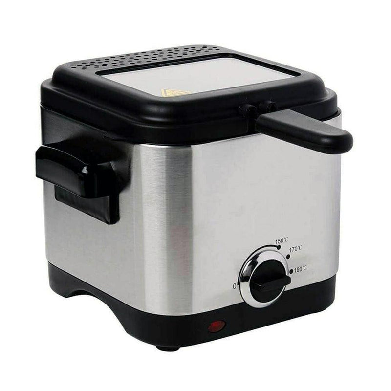 1.5Ltr Compact 900W Electric Stainless Steel Deep Fat Fryer Non-Stick Chip Pan - tooltime.co.uk