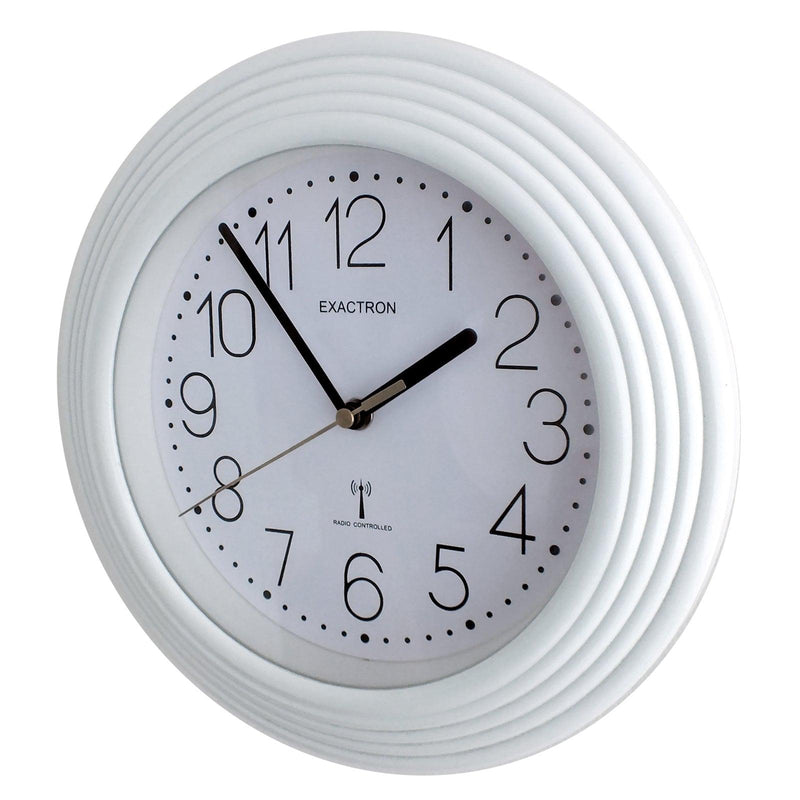 10" Round Wall Mounted Radio Controlled Clock - tooltime.co.uk