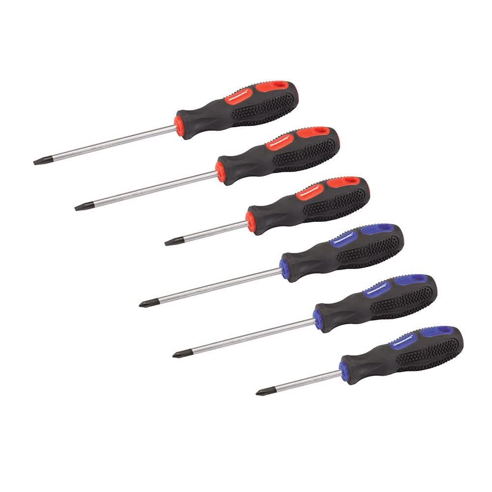 6PCE GENERAL PURPOSE SCREWDRIVER SET 6PCE 244137-tooltime.co.uk
