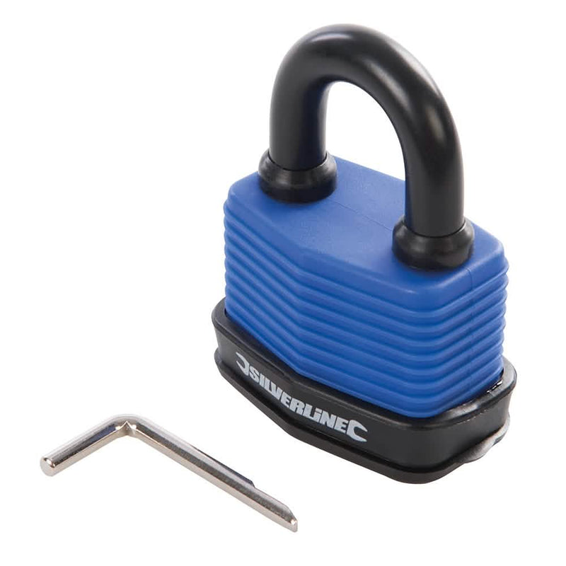Silverline 50Mm Weatherproof Combination Padlock 802531