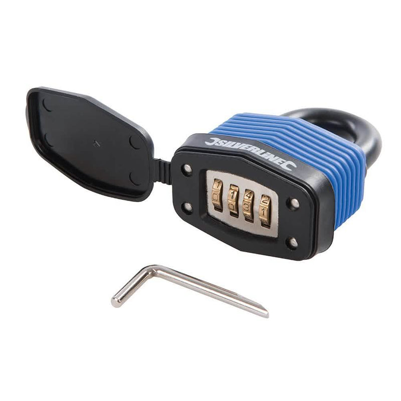 50MM WEATHERPROOF COMBINATION PADLOCK 802531-tooltime.co.uk