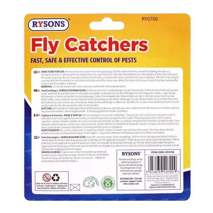 10pc Fly Catcher Paper Insect Killer Sticky Glue Tape Roll Bug Trap Poison Free - tooltime.co.uk