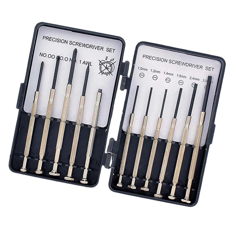 11 Piece Mini Precision Screwdriver Set with Storage Case - tooltime.co.uk