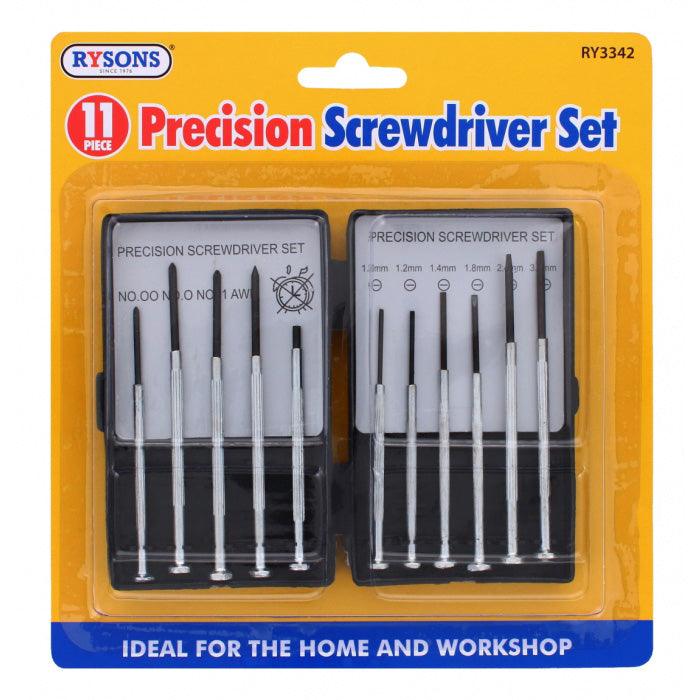 11 Piece Mini Precision Screwdriver Set with Storage Case - tooltime.co.uk
