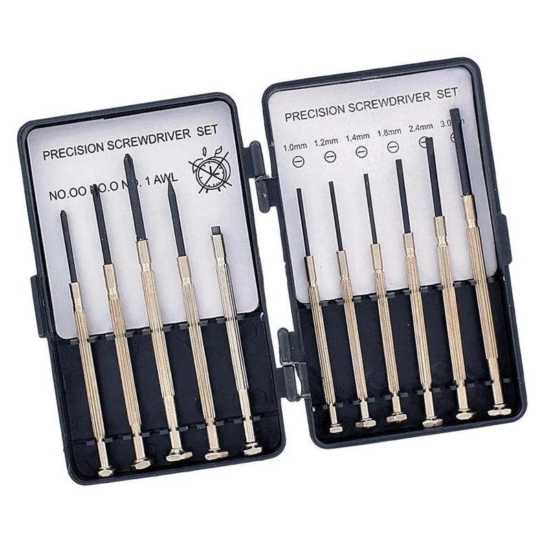 11 Piece Mini Precision Screwdriver Set with Storage Case - tooltime.co.uk