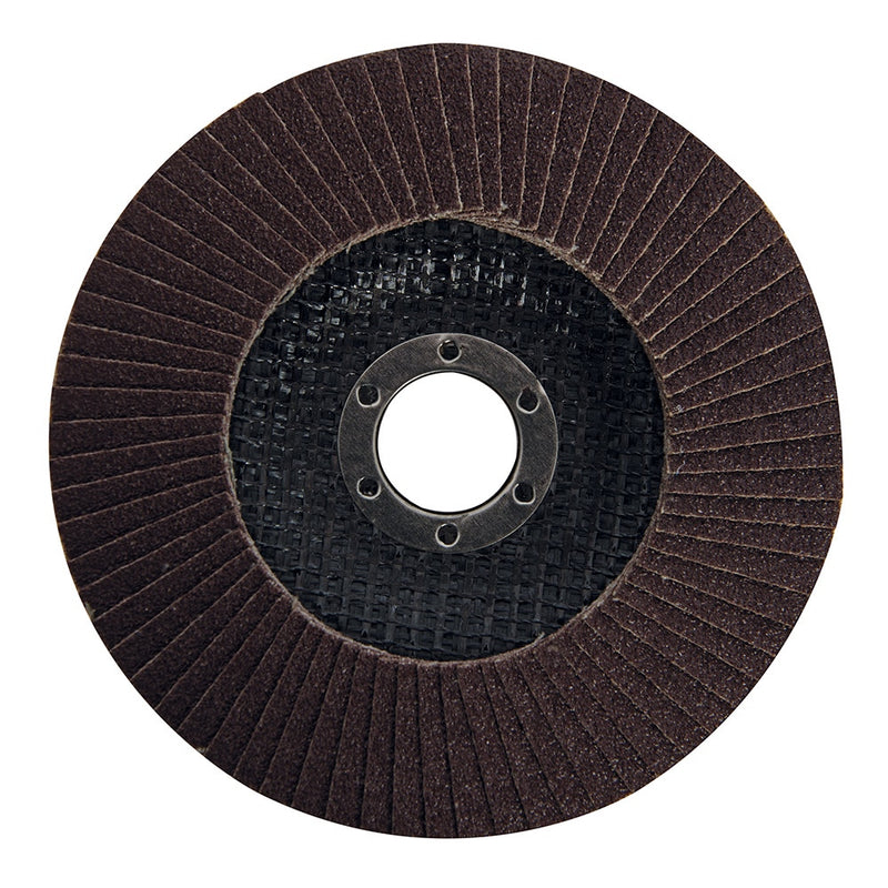 Silverline 125Mm 80 Grit Aluminium Oxide Flap Disc 282587