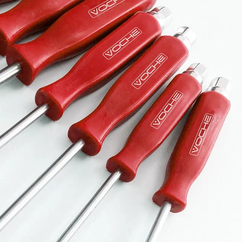 12 Piece Mechanics Screwdriver Set with Magnetic Tips and Hex Impact Bolster Handles - tooltime.co.uk