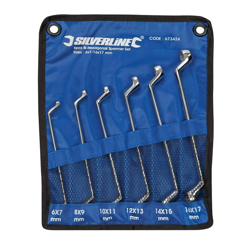 Silverline 6 - 17Mm Deep Offset Ring Spanners Set 6Pce 673424