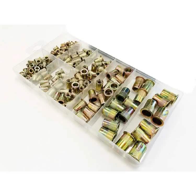 158pc Threaded Rivet Nut Insert Tool Rivnut Nutsert M4-M8 Kit - tooltime.co.uk
