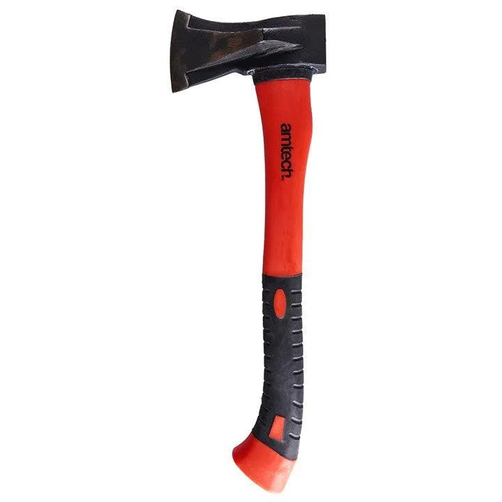 1kg Anti Jam Head Hand Axe Fibreglass Shaft Rubber Grip - tooltime.co.uk