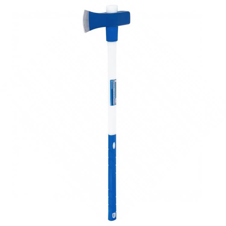 6LB LOG SPLITTING CHOPPER FIRE WOOD MAUL AXE FIBREGLASS SHAFT & RUBBER HANDLE - tooltime.co.uk
